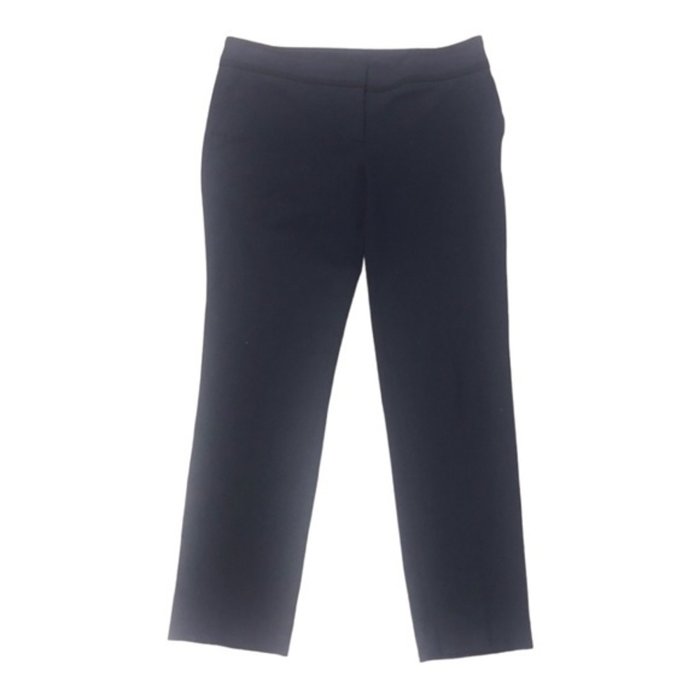 Ann Taylor 8P navy with black piping crop straight leg classic career pants